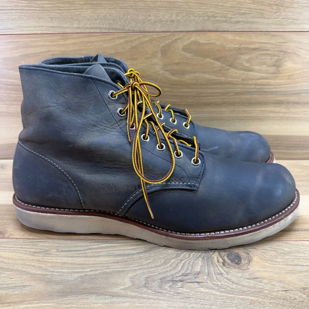RED WING Heritage Work Boots Mens 13 D Rough Tough Gray Soft Toe Casual 8152